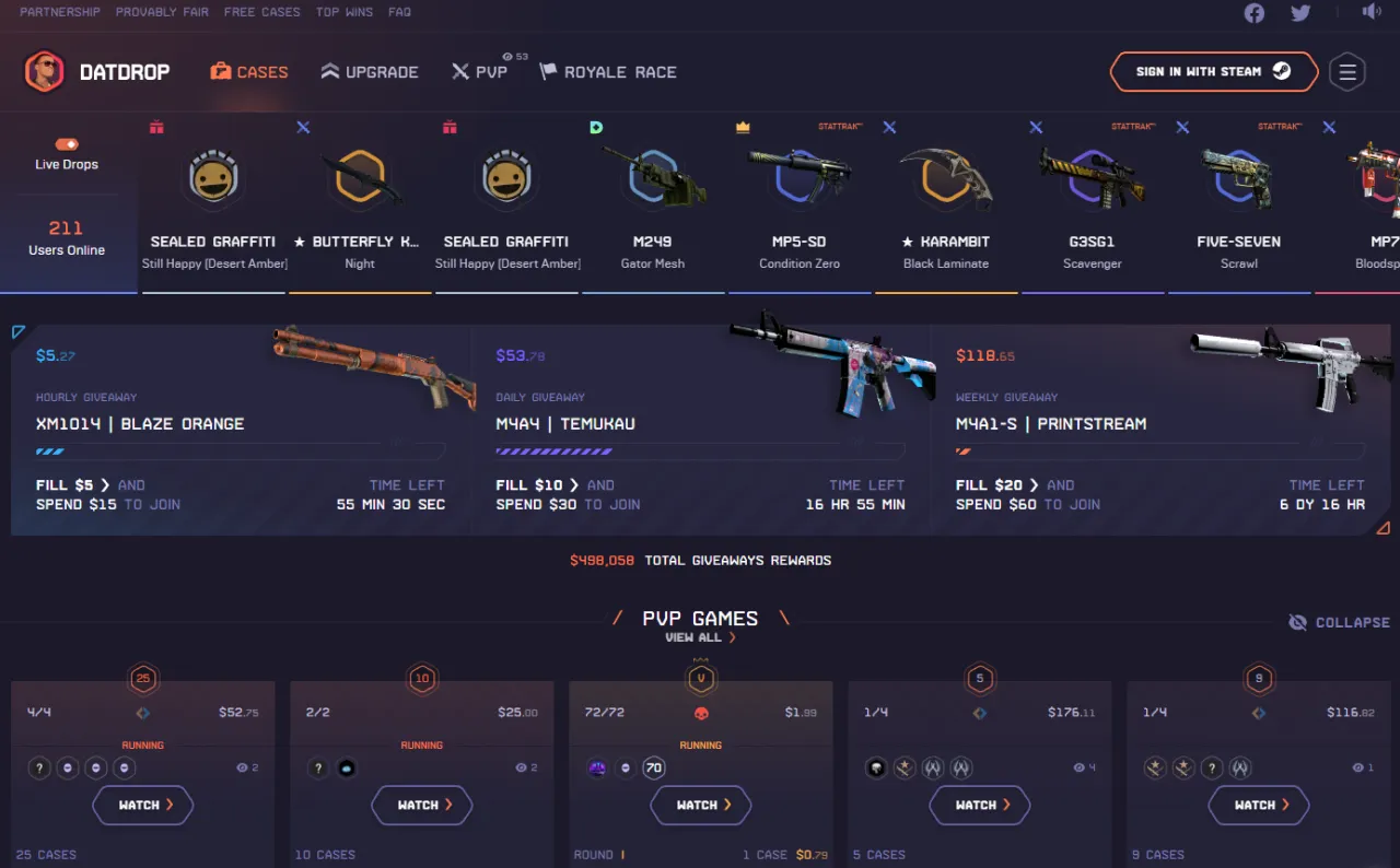 Strony do otwierania skrzynek CS:GO - Skrzynki do CS:GO online