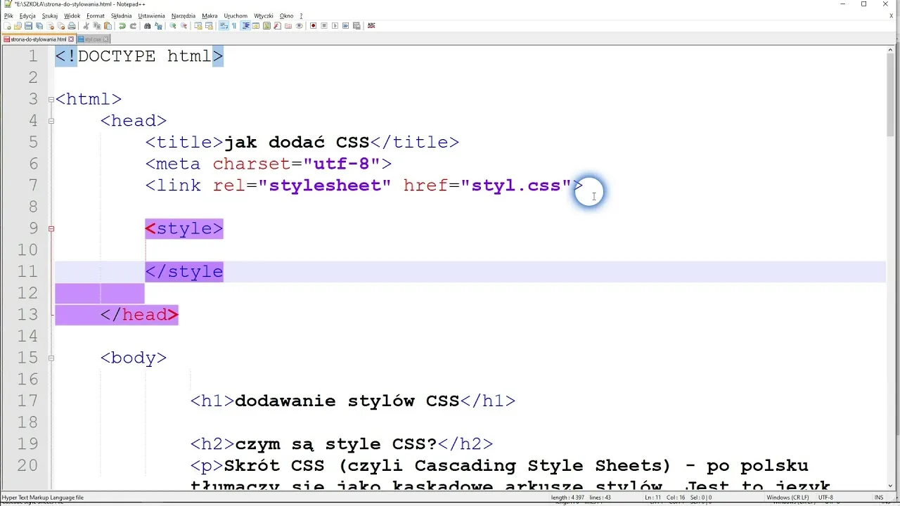 Jak połączyć plik CSS do HTML w prosty sposób i uniknąć błędów