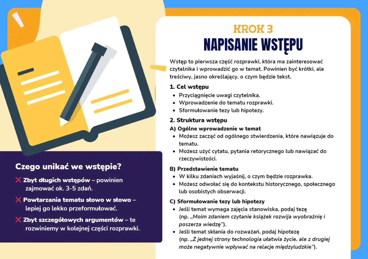 Jak napisać wstęp do rozprawki? Praktyczny poradnik krok po kroku Jak napisać wstęp do rozprawki? Praktyczny poradnik krok po kroku