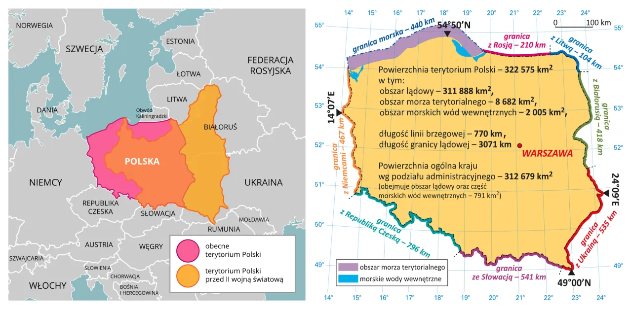Polska ma 7 sąsiadów: Mapa granic, długości i charakterystyka