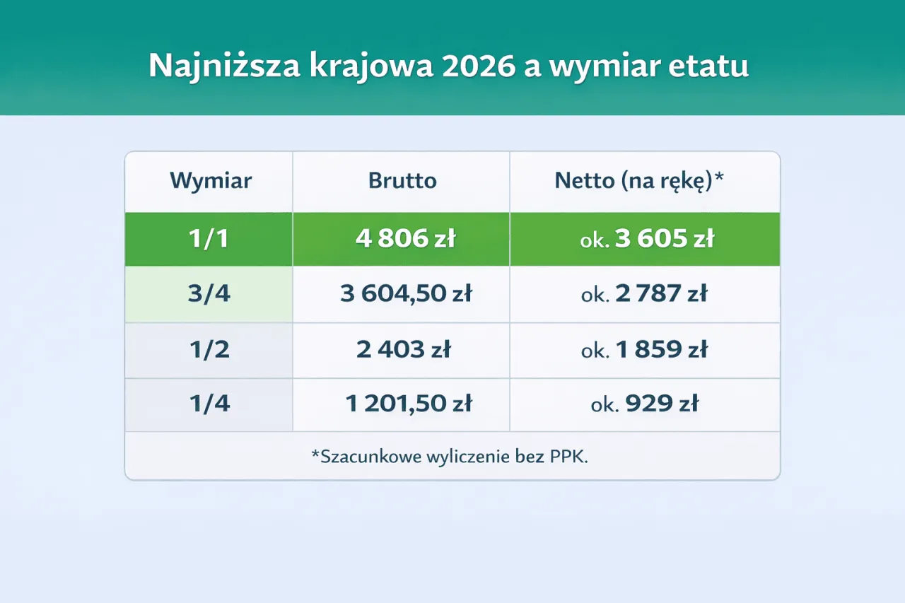 Pół etatu - ile netto zarobisz i jakie masz prawa?