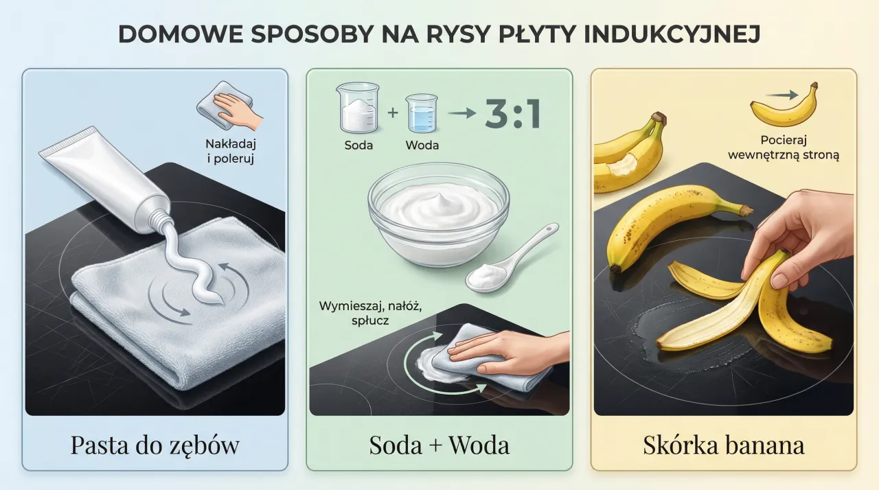 Jak usunąć rysy z płyty indukcyjnej? Domowe i specjalistyczne sposoby Jak usunąć rysy z płyty indukcyjnej? Domowe i specjalistyczne sposoby