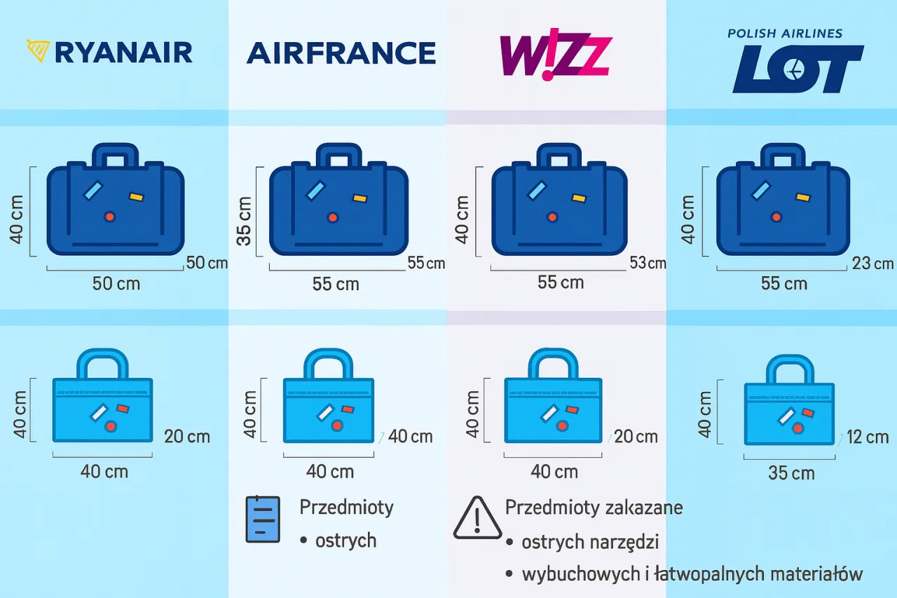Bagaż podręczny LOT: Ile waży? Wymiary, limity i opłaty