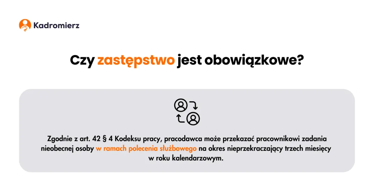 Zastąpienie kogoś w pracy - Prawa i obowiązki pracownika