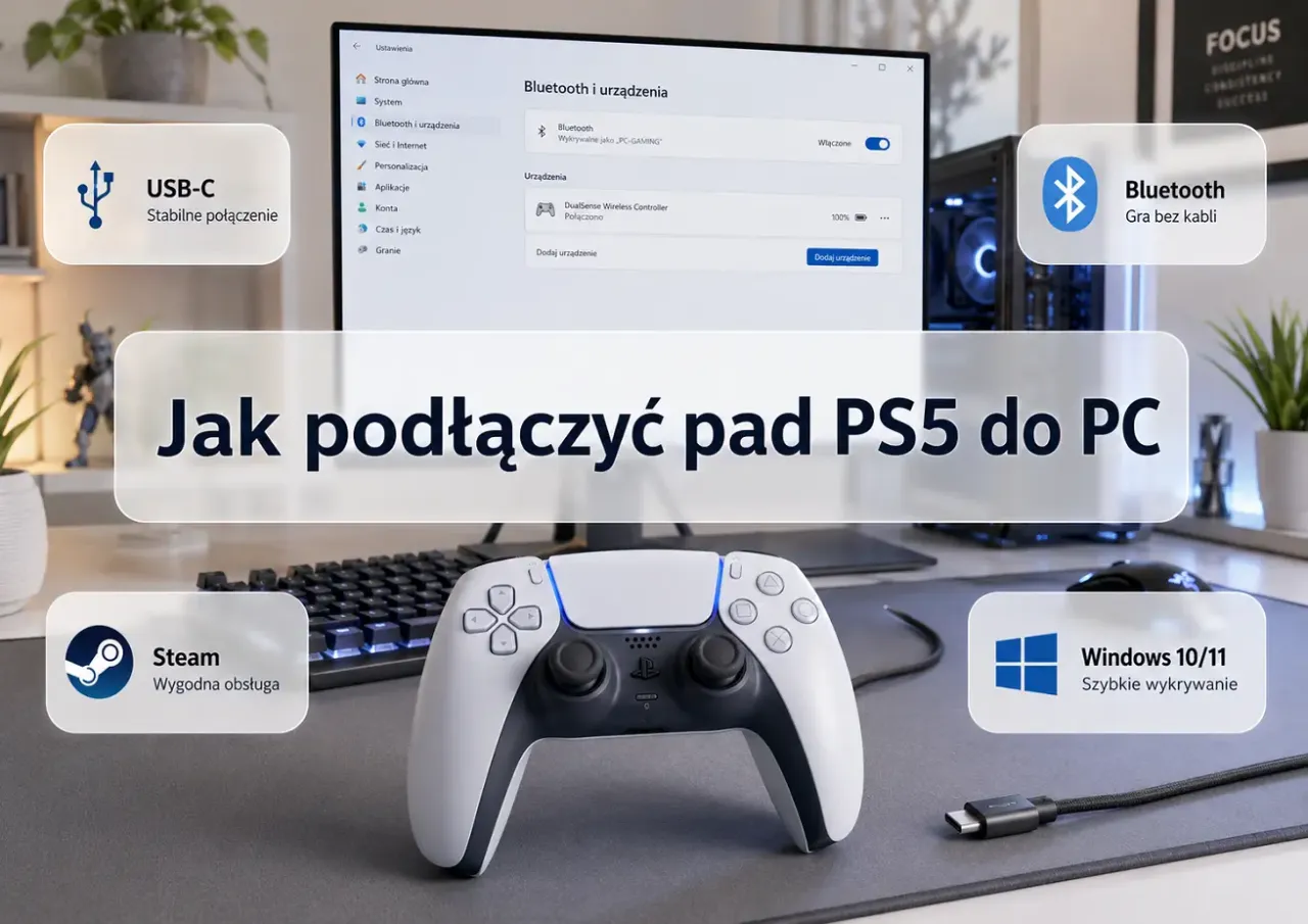 Jak podłączyć pada PS5 do PC - Jak włączyć wszystkie funkcje?