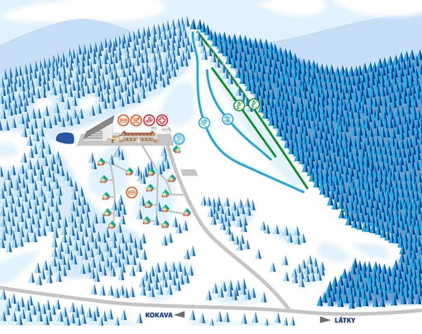 Mapa tras Látky - Prašivá