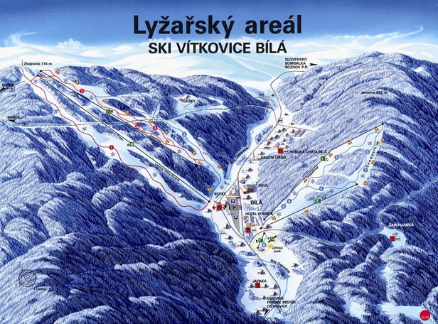 Mapa tras Bílá