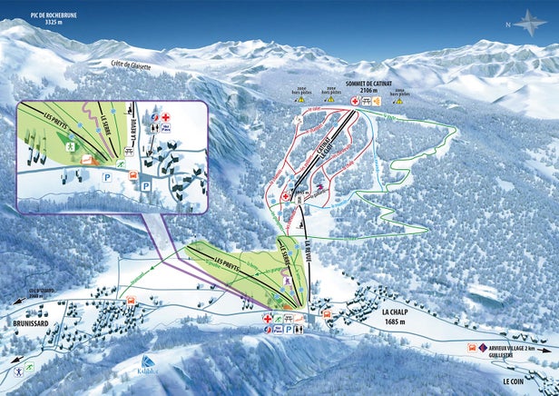 Mapa tras Arvieux en Queyras