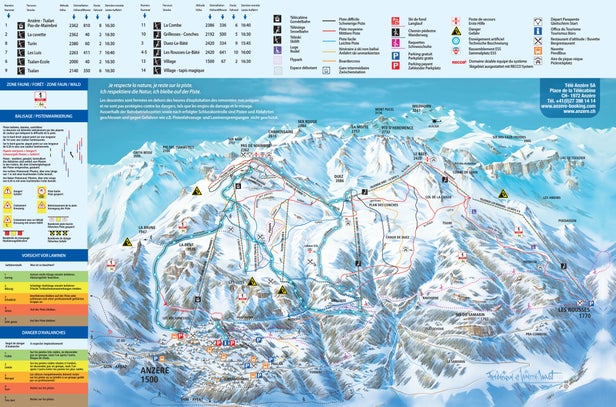 Mapa tras Anzère