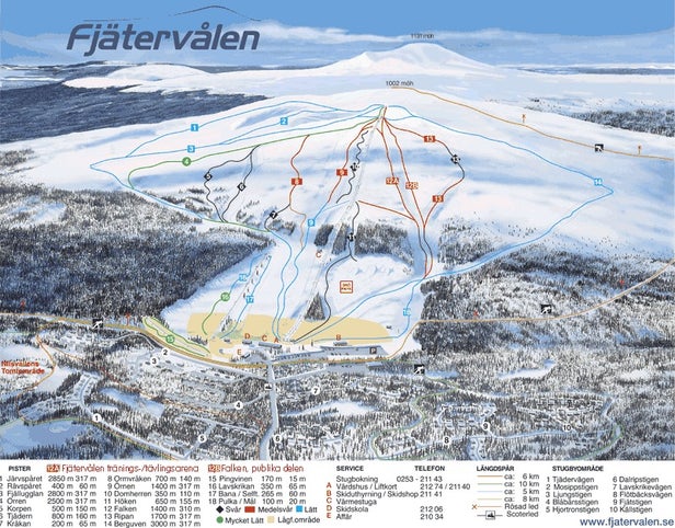 Mapa tras Fjätervålen