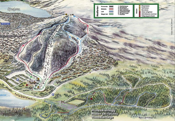 Mapa tras Sjusjøen