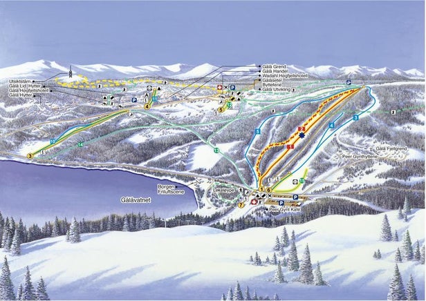 Mapa tras Gålå