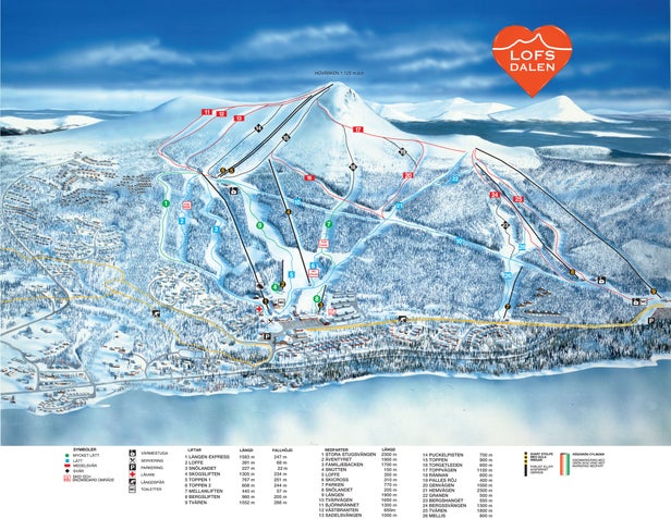 Mapa tras Lofsdalen