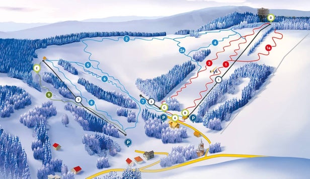 Mapa tras Krynica – Słotwiny Arena