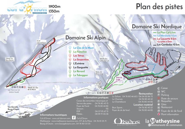 Mapa tras Col d'Ornon