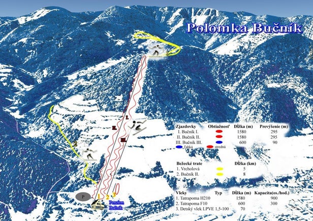 Mapa tras Polomka