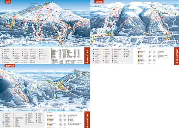 Mapa tras Åre