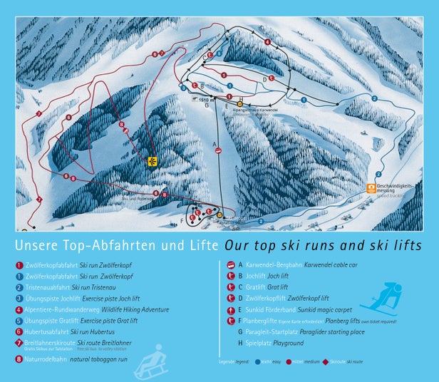 Mapa tras Achensee - Pertisau