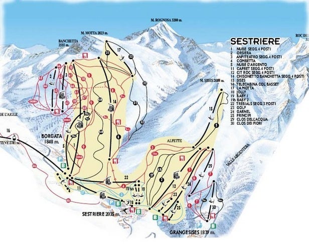 Mapa tras Alpette
