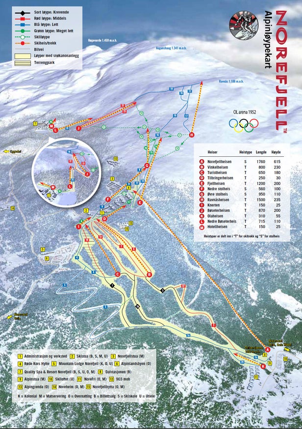Mapa tras Norefjell