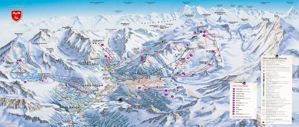 Mapa tras Saas Fee