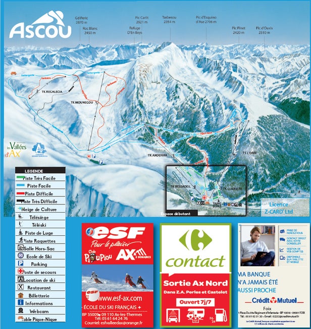 Mapa tras Ascou Pailhères