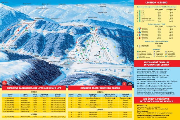 Mapa tras Jasenská dolina