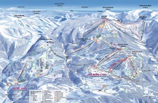 Mapa tras Beuil les Launes