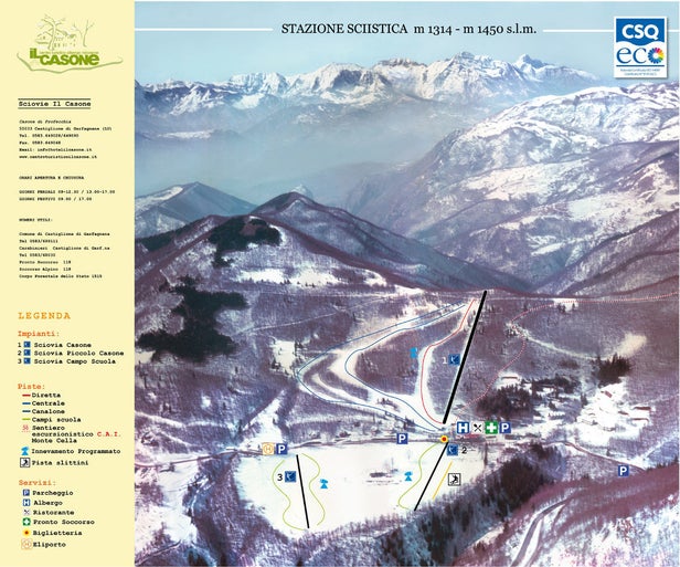 Mapa tras Casone di Profecchia