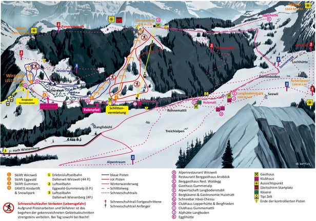 Mapa tras Dallenwil - Wirzweli
