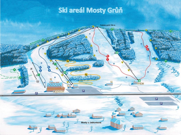 Mapa tras Mosty u Jablunkova