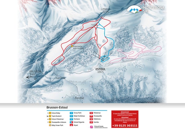 Mapa tras Brusson