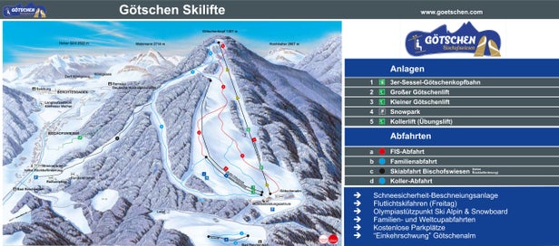 Mapa tras Götschen Skizentrum