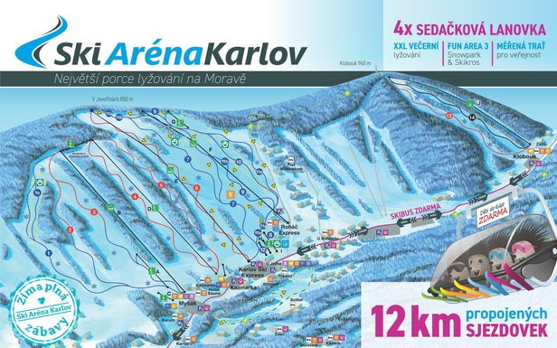 Mapa tras Kašperské Hory
