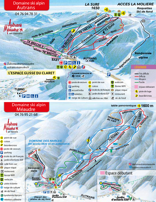 Mapa tras Autrans Méaudre