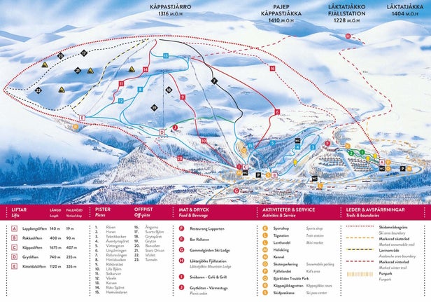 Mapa tras Björkliden