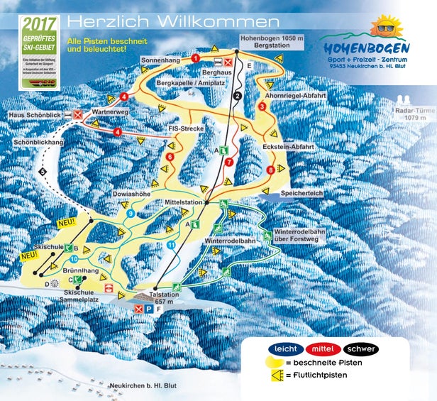 Mapa tras Hohenbogen