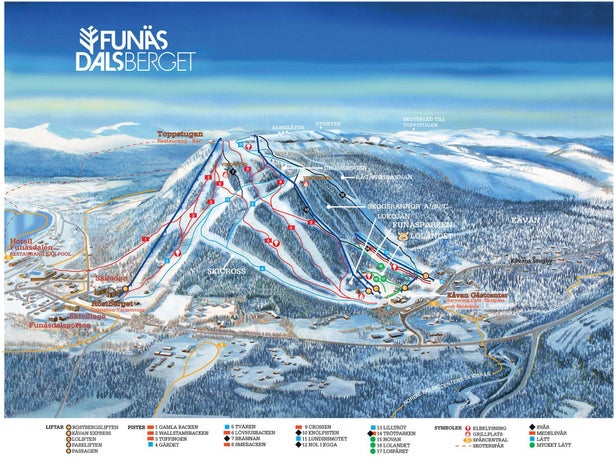 Mapa tras Funäsdalsberget
