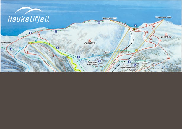 Mapa tras Haukeli Skisenter