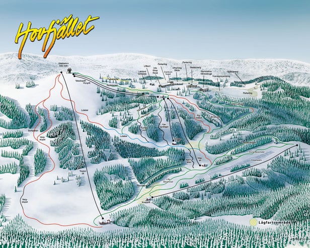 Mapa tras Hovfjället