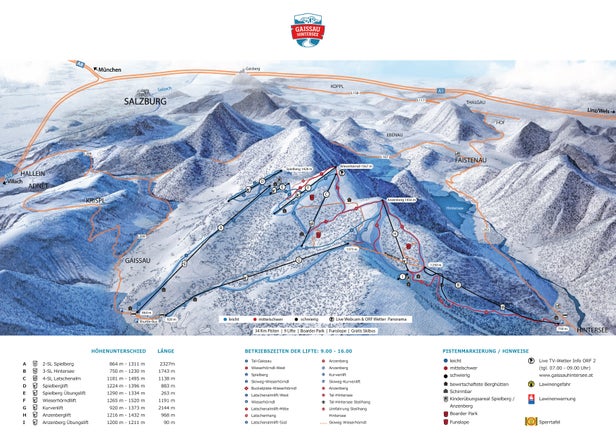 Mapa tras Gaißau Hintersee