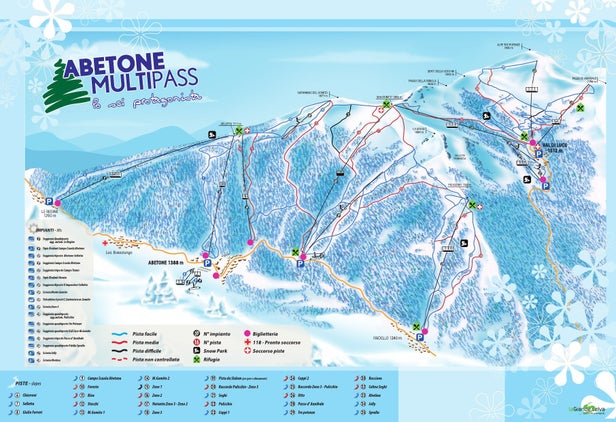 Mapa tras Abetone
