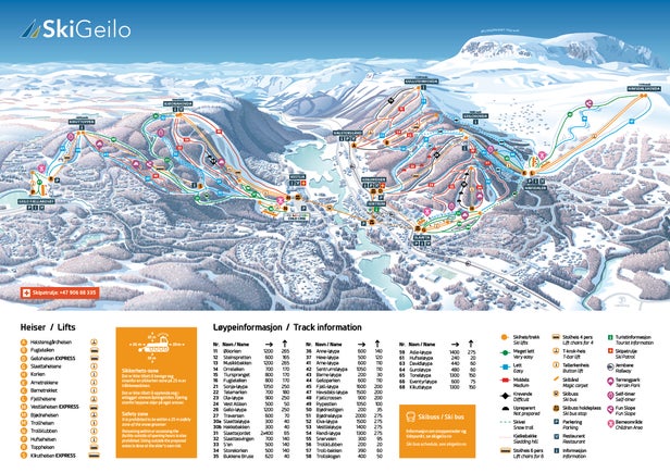 Mapa tras Geilo