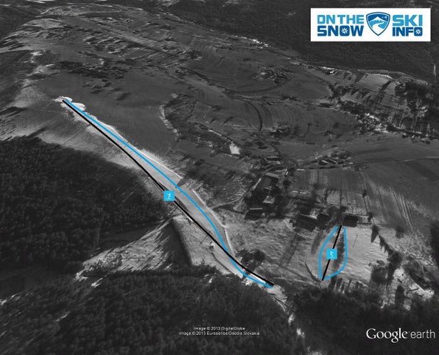 Mapa tras Hriňová - Biele Vody