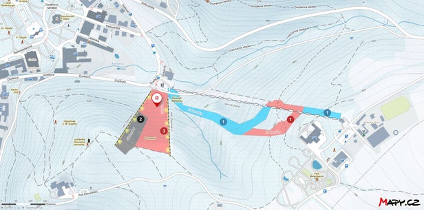 Mapa tras Mariánské Lázně