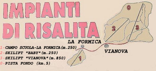 Mapa tras Careggine
