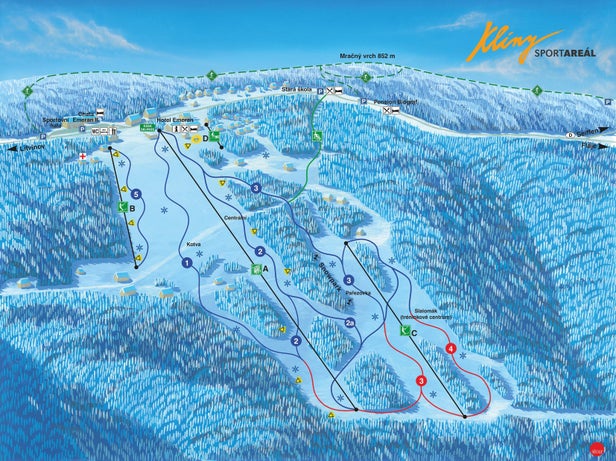 Mapa tras Klíny