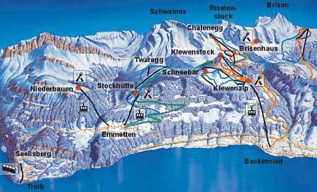 Mapa tras Beckenried - Klewenalp