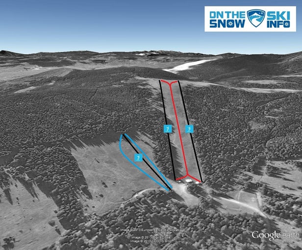 Mapa tras Ski Grúniky - Sihelné