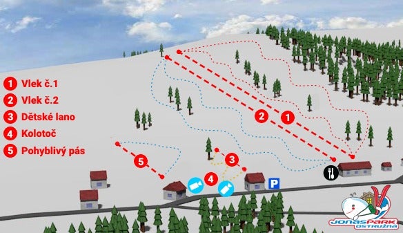 Mapa tras JONAS PARK Ostružná